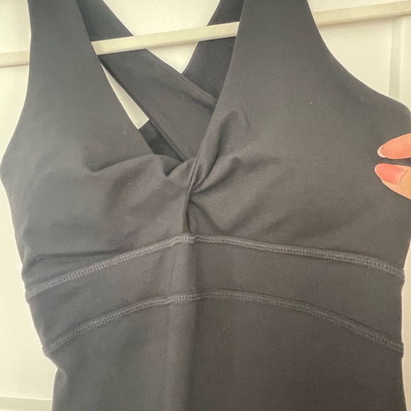 NWT Fabletics Twist Front Oasis Jumpsuit Black Workout One Piece - Picture 6 of 7